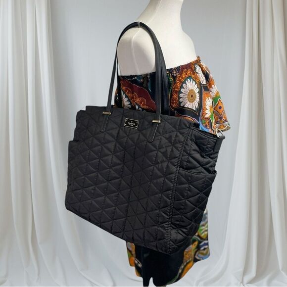 Kate Spade Baby Diaper Bag Wilson Road Kaylie Maxi Shoulder bag. Black quilted - Picture 2 of 16